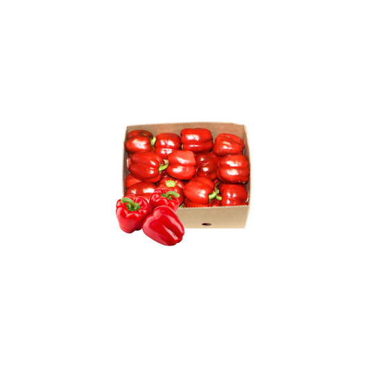 Fresh Red bell pepper (Full Box) 20lbs