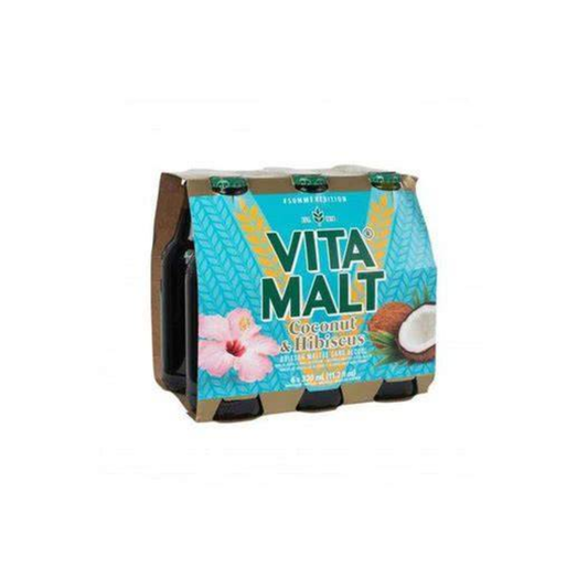 Vita Malt Coconut &amp; Hibiscus Malt Drink -  6 Bottles